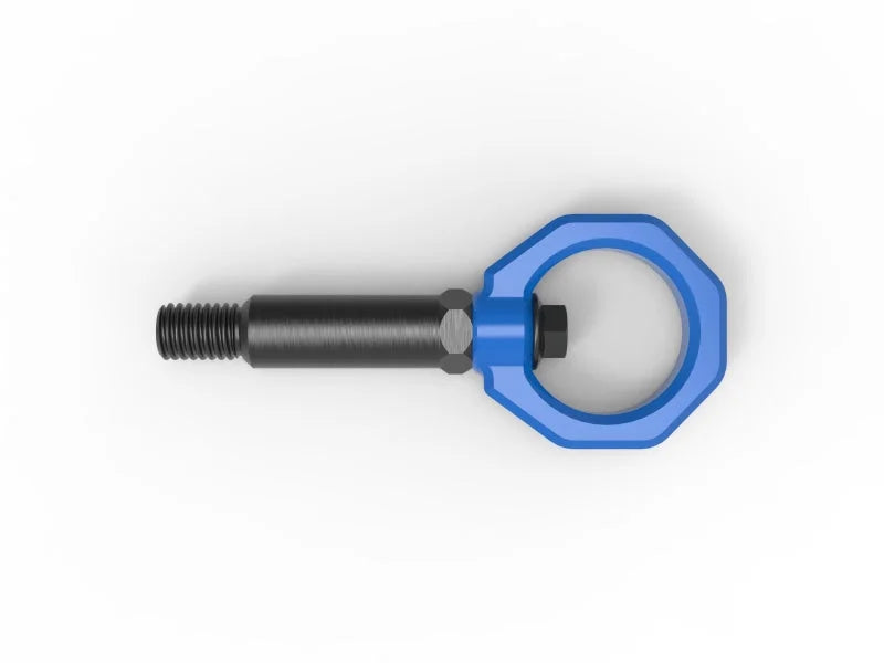 aFe Control Front Tow Hook Blue BMW F-Chassis 2/3/4/M - Installation View