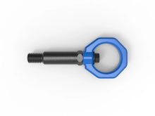 Load image into Gallery viewer, aFe Control Front Tow Hook Blue BMW F-Chassis 2/3/4/M - Installation View