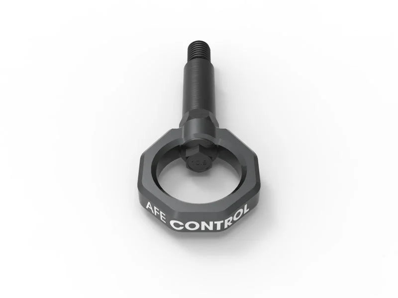 aFe Control Front Tow Hook Grey BMW F-Chassis 2/3/4/M - Installation View