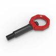 Load image into Gallery viewer, aFe Control Front Tow Hook Red 20-21 Toyota GR Supra (A90) - Installation View