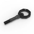 Load image into Gallery viewer, aFe Control Rear Tow Hook (Black) - Installation View