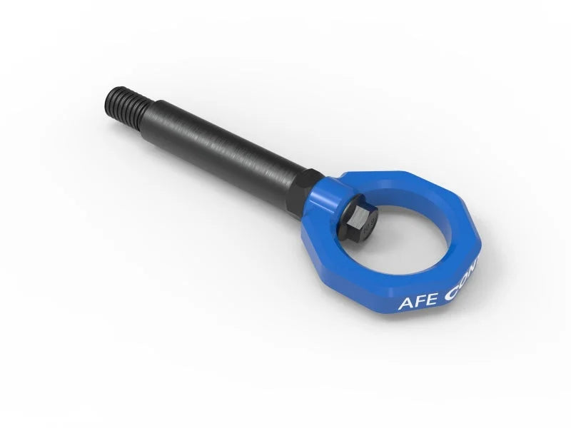 aFe Control Rear Tow Hook Blue BMW F-Chassis 2/3/4/M - Main Product View