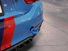 Load image into Gallery viewer, aFe Control Rear Tow Hook Blue BMW F-Chassis 2/3/4/M - Side View