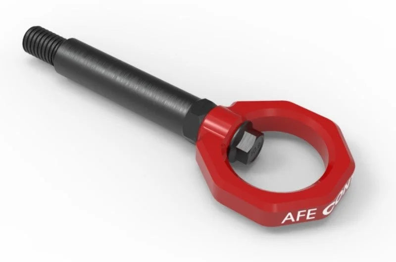 aFe Control Rear Tow Hook Red BMW F-Chassis 2/3/4/M - Installation View