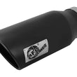 Load image into Gallery viewer, aFe Diesel Exhaust Tip Bolt On Black 4in Inlet x 6in Outlet x 15in - Left - Main Product View