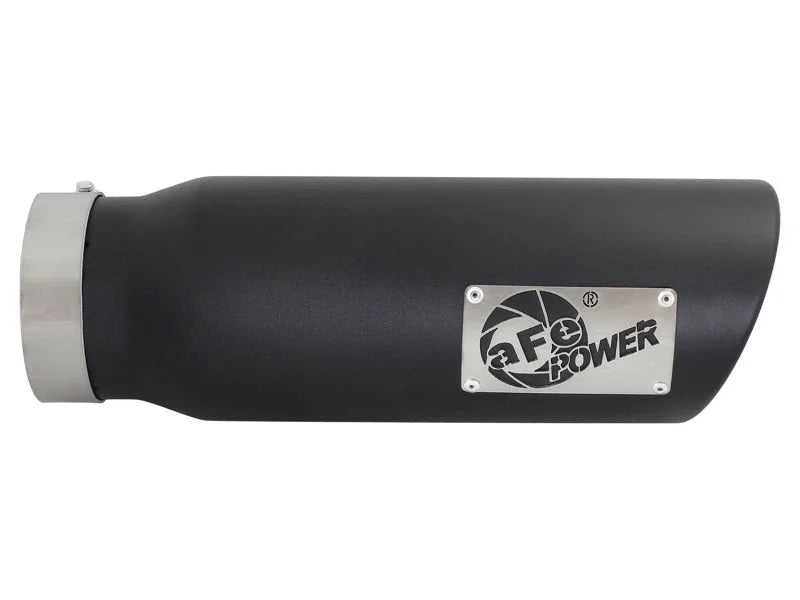 aFe Diesel Exhaust Tip Bolt On Black 4in Inlex x 5in Outlet x 15in - Additional View 6