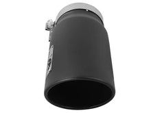 Load image into Gallery viewer, aFe Diesel Exhaust Tip Bolt On Black 5in Inlet x 6in Outlet x 12in Long - Installation View