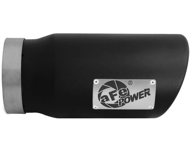 aFe Diesel Exhaust Tip Bolt On Black 5in Inlet x 6in Outlet x 12in Long - Additional View 5