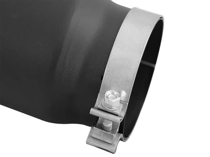aFe Diesel Exhaust Tip Bolt On Black 5in Inlet x 6in Outlet x 12in Long - Additional View 6