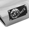 Load image into Gallery viewer, aFe Diesel Exhaust Tip Bolt On Black 5in Inlet x 7in Outlet x 12in - Right - Back View