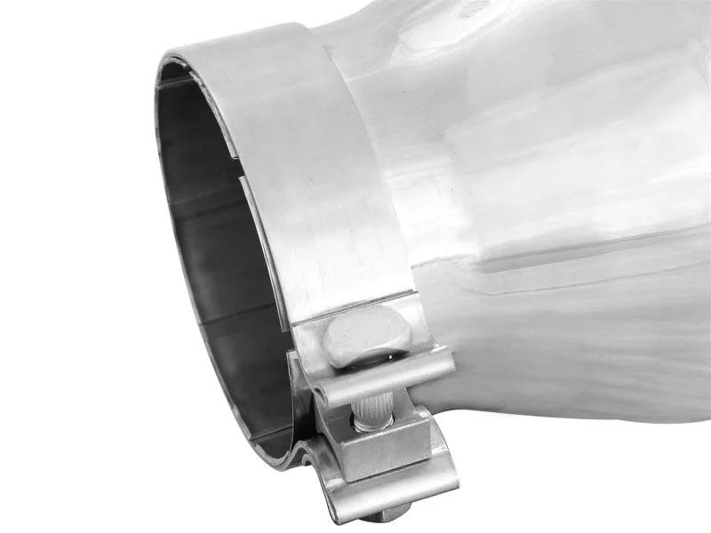 aFe Diesel Exhaust Tip Bolt On Polished 4in Inlet x 6in Outlet x 12in Length - Additional View 5