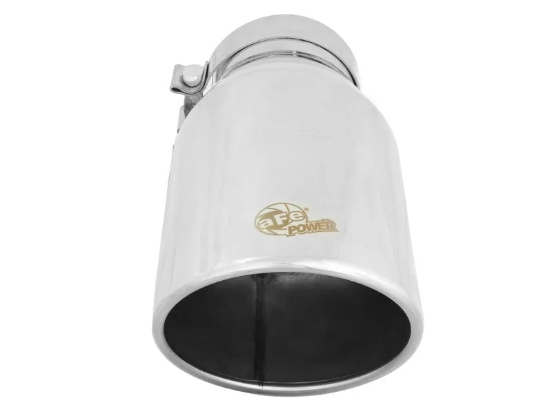 aFe Diesel Exhaust Tip Bolt On Polished 4in Inlet x 6in Outlet x 12in Length - Additional View 6