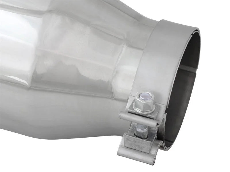 aFe Diesel Exhaust Tip Bolt On Polished 4in Inlet x 6in Outlet x 15in Long - Additional View 5