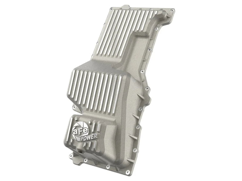 aFe Engine Oil Pan Raw w/ Machined Fins fits 2021-2024 Cadillac Escalade Luxury / 2021-2024 Cadillac Escalade ESV / 2020-2...