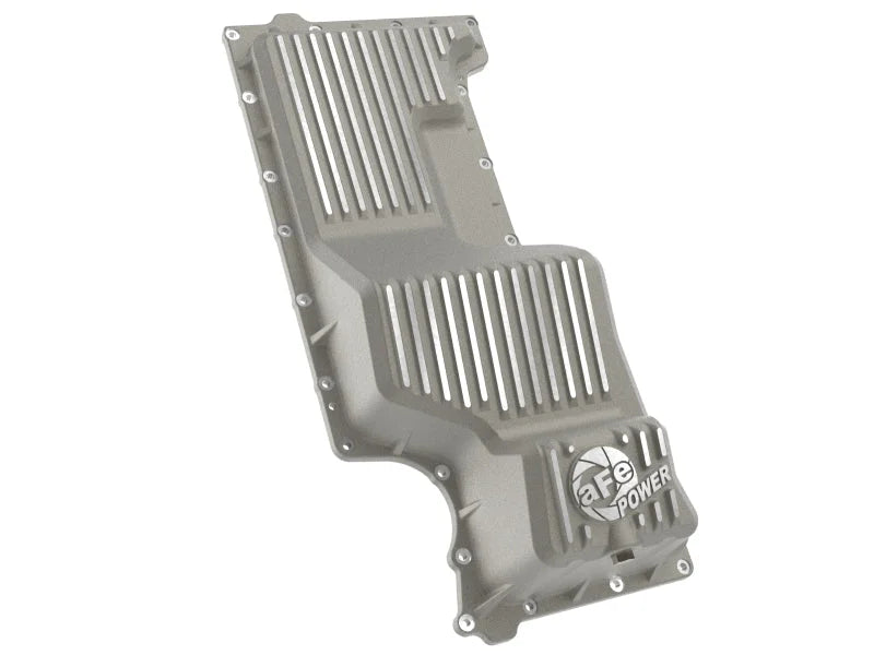 aFe Engine Oil Pan Raw w/ Machined Fins fits 2021-2024 Cadillac Escalade Luxury / 2021-2024 Cadillac Escalade ESV / 2020-2...