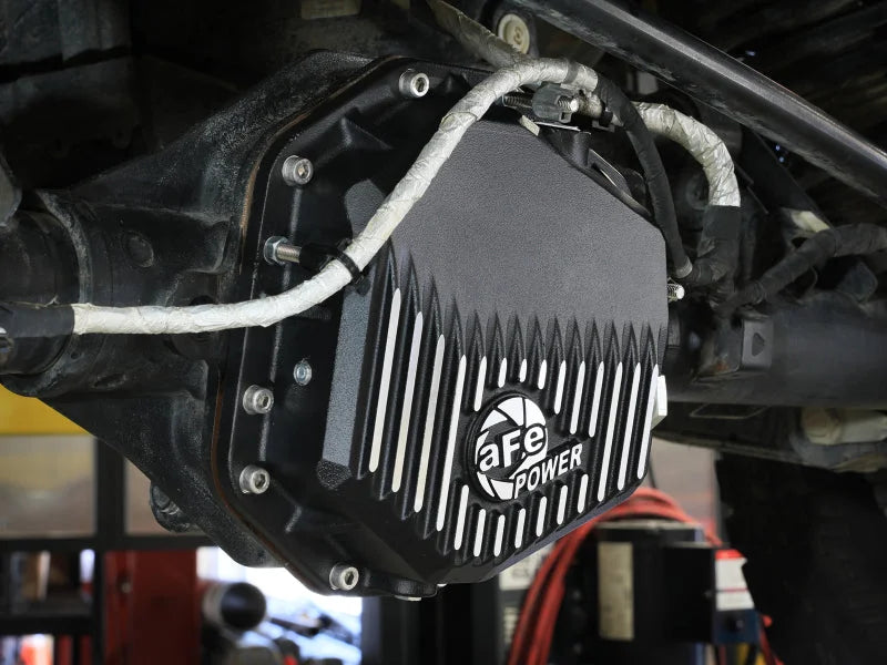 aFe Ford Bronco Raptor 22-25 V6-3.0L POWER Pro Series Rear Differential Cover Black w/ Machined Fins - Installation View