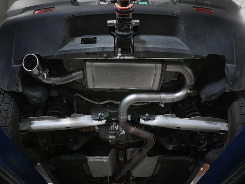 aFe Ford Bronco Sport 21-22 L3-1.5L (t)/L4-2.0L (t) Vulcan Axle-Back Exhaust System- Polished Tips - Side View