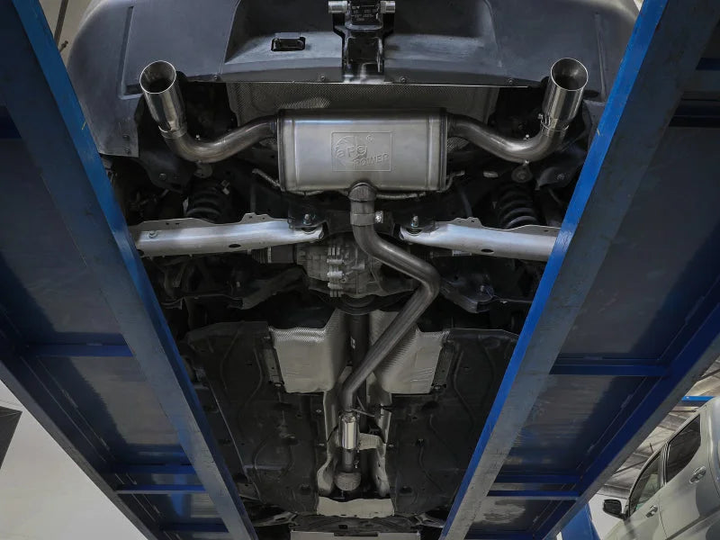 aFe Ford Bronco Sport 21-22 L3-1.5L (t)/L4-2.0L (t) Vulcan Cat-Back Exhaust System- Carbon Tips - Side View