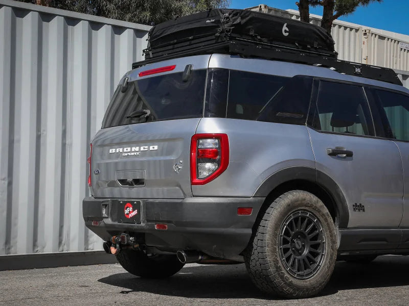 aFe Ford Bronco Sport 21-22 L3-1.5L (t)/L4-2.0L (t) Vulcan Cat-Back Exhaust System- Carbon Tips - Back View