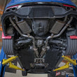 Load image into Gallery viewer, aFe Gemini XV 2.5in 304 SS Cat-Back Exhaust w/Cut-Out 18-22 Kia Stinger V6 3.3L - Side View