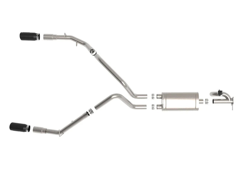 aFe Gemini XV 3in 304 SS Cat-Back Exhaust 19-21 Ram 1500 V8 5.7L Hemi w/ Black Tips - Additional View 10