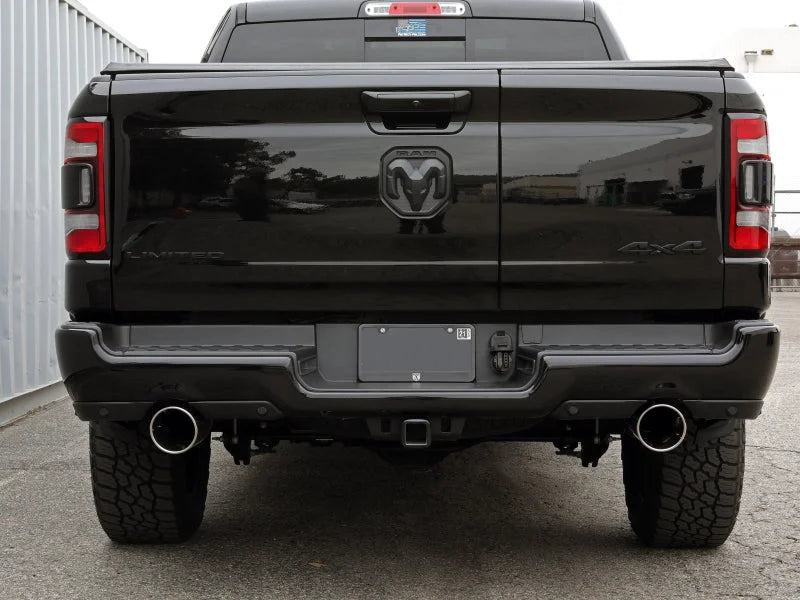 aFe Gemini XV 3in 304 SS Cat-Back Exhaust 19-21 Ram 1500 V8 5.7L Hemi w/ Polish Tips - Side View
