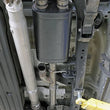 Load image into Gallery viewer, aFe Gemini XV 3in 304 SS Cat-Back Exhaust 2021 Ford F-150 V6 2.7L/3.5L (tt)/V8 5.0L w/ CO Black Tips - Side View