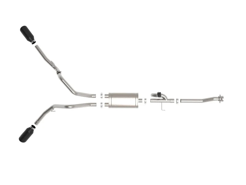 aFe Gemini XV 3in 304 SS Cat-Back Exhaust 2021 Ford F-150 V6 2.7L/3.5L (tt)/V8 5.0L w/ CO Black Tips - Additional View 9