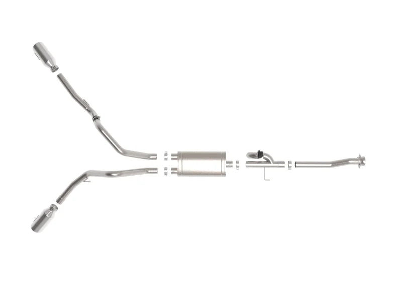 aFe Gemini XV 3in 304 SS Cat-Back Exhaust 2021 Ford F-150 V6 2.7L/3.5L (tt)/V8 5.0L w/ Polished Tips - Additional View 10