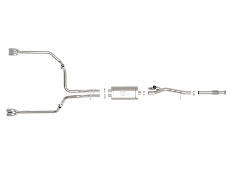 aFe Gemini XV 3in 304 SS Cat-Back Exhaust w/ Cutout 19-21 GM Silverado/Sierra 1500 V8- w/ Black Tips - Additional View 12