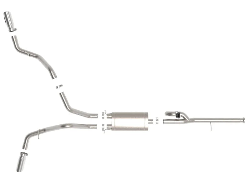 aFe Gemini XV 3in 304SS CB Exhaust w/ Cutout 14-19 GM Trucks 4.3/5.3L w/ Pol Tips - CrewCab/Extended - Additional View 9