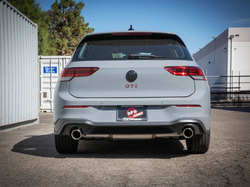 aFe Gemini XV 3in to 2 1/2in 304 SS Cat-Back Exhaust 22-23 Volkswagen GTI (MK8) 2.0L w/Polished Tips - Installation View