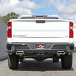 Load image into Gallery viewer, aFe Gemini XV 4in to Dual 3in 304 SS Cat-Back Exhaust w/ Cutout 19-21 GM Silverado/Sierra V8-6.2L - Installation View