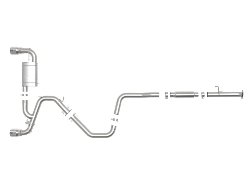 aFe Hyundai Veloster N 21-22 L4-2.0L (t) Takeda Cat-Back Exhaust System- Polished Tips - Back View