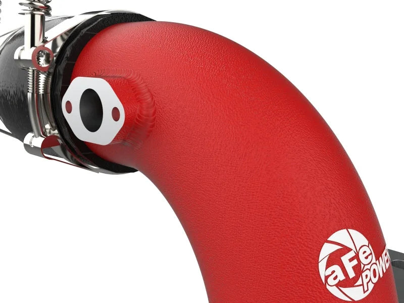 aFe Kia Stinger 18-22 V6-3.3L (tt) BladeRunner Cold Charge Pipe- Red - Installation View