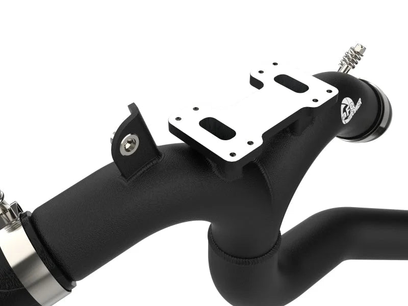 aFe Kia Stinger 18-22 V6-3.3L (tt) BladeRunner Hot Charge Pipe- Black - Installation View
