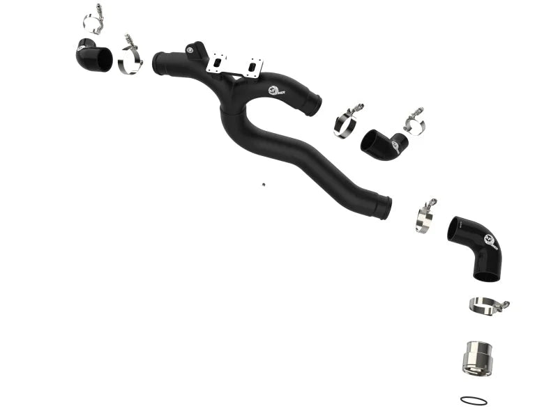 aFe Kia Stinger 18-22 V6-3.3L (tt) BladeRunner Hot Charge Pipe- Black - Additional View 9