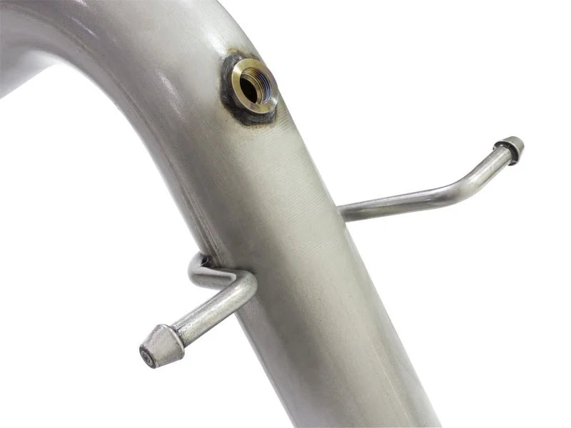 aFe LARGE BORE HD 3.5in DPF-Back Alum Exhaust w/Black Tip 2016 GM Colorado/Canyon 2.8L (td) - Back View