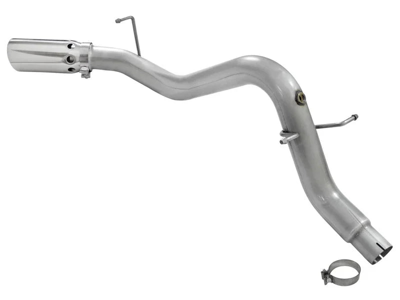 aFe LARGE BORE HD 3.5in DPF-Back Alum Exhaust w/Polished Tip 2016 GM Colorado/Canyon 2.8L (td) - Side View