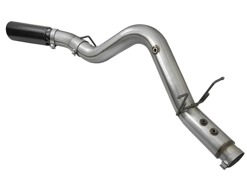 aFe LARGE BORE HD 5in 409-SS DPF-Back Exhaust w/Black Tip 2017 GM Duramax V8-6.6L (td) L5P - Installation View