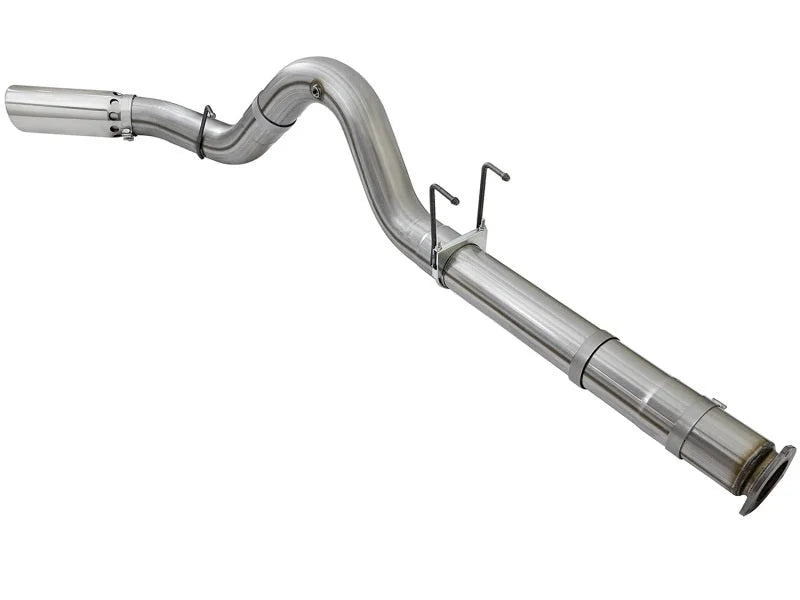 aFe LARGE BORE HD 5in 409-SS DPF-Back Exhaust w/Polished Tip 2017 Ford Diesel Trucks V8 6.7L (td) - Additional View 7