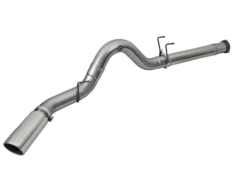 aFe LARGE BORE HD 5in 409-SS DPF-Back Exhaust w/Polished Tip 2017 Ford Diesel Trucks V8 6.7L (td) - Additional View 8