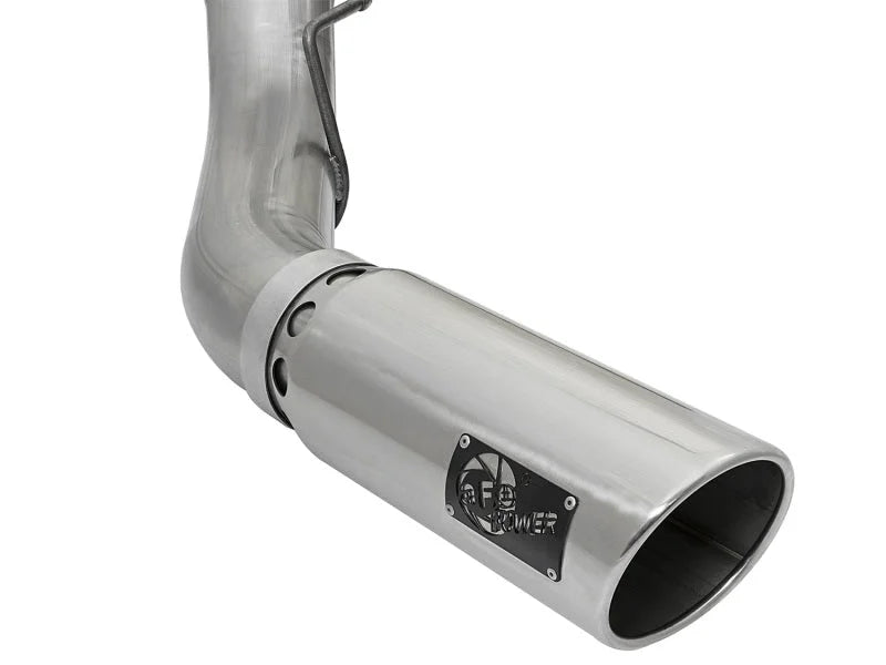aFe LARGE BORE HD 5in 409-SS DPF-Back Exhaust w/Polished Tip 2017 Ford Diesel Trucks V8 6.7L (td) - Additional View 9