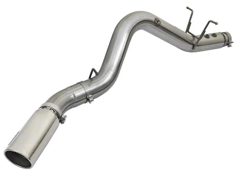 aFe LARGE BORE HD 5in 409-SS DPF-Back Exhaust w/Polished Tip 2017 GM Duramax V8-6.6L (td) L5P - Additional View 8