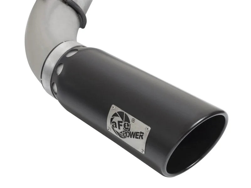 aFe LARGE BORE HD 5in DPF-Back SS Exhaust w/ Black Tip 2016 Nissan Titan 5.0L V8 (td) CC SB - Additional View 5