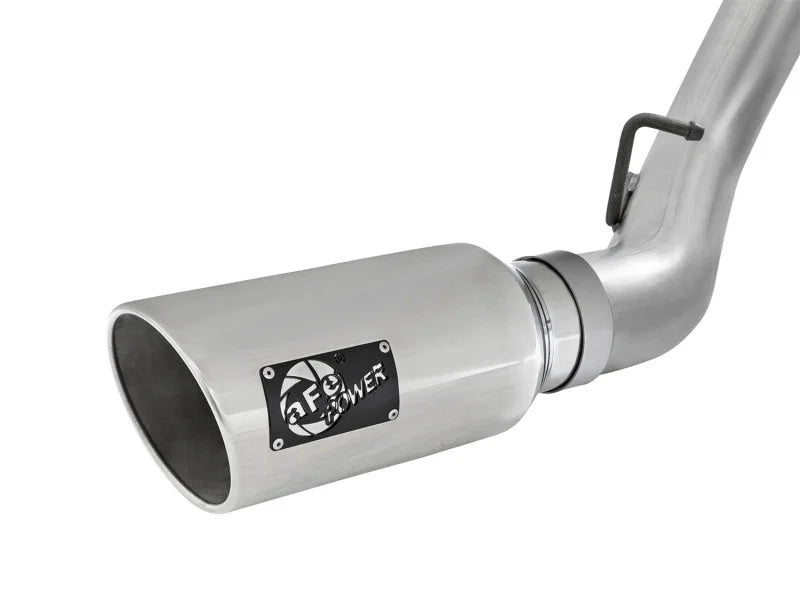 aFe LARGE Bore HD 4in Dual DPF-Back SS Exhaust w/Polished Tip 16-17 GM Diesel Truck V8-6.6L (td) LML - Additional View 5
