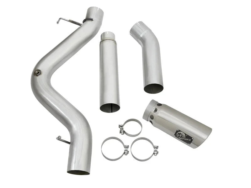 aFe LARGE Bore HD 5in Exhausts DPF-Back SS w/ Pol Tips 16-17 GM Diesel Truck V8-6.6L (td) LML/L5P - Additional View 7