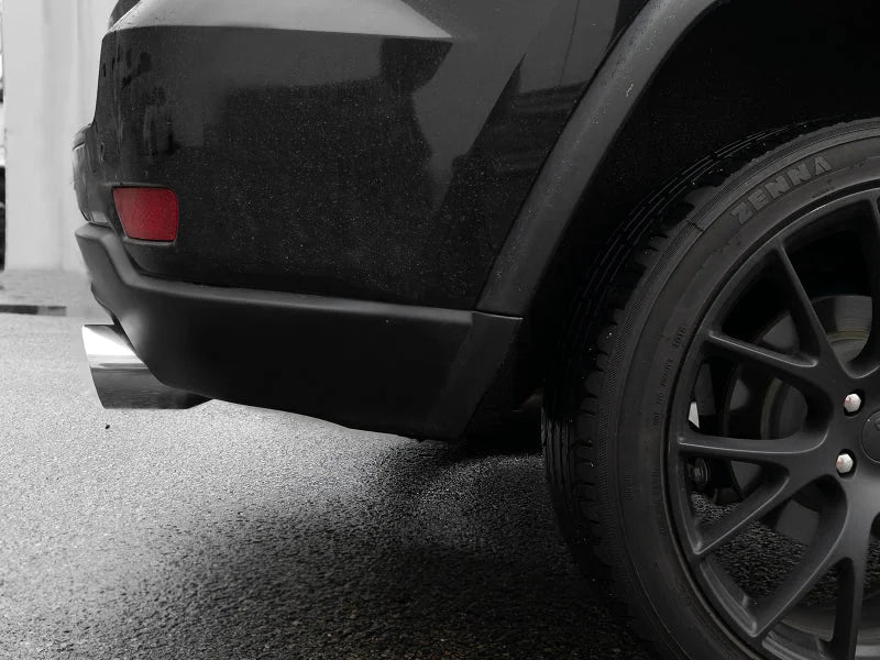 aFe Large Bore HD 3in 304 SS Cat-Back Exhaust w/ Polished Tips 14-19 Jeep Grand Cherokee V6-3.6L - Installation View