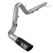 Load image into Gallery viewer, aFe Large Bore-HD 4in 409 SS DPF-Back Exh 18-19 Ford F-150 V6-3.0L (td) w/ Black Tip - Main Product View