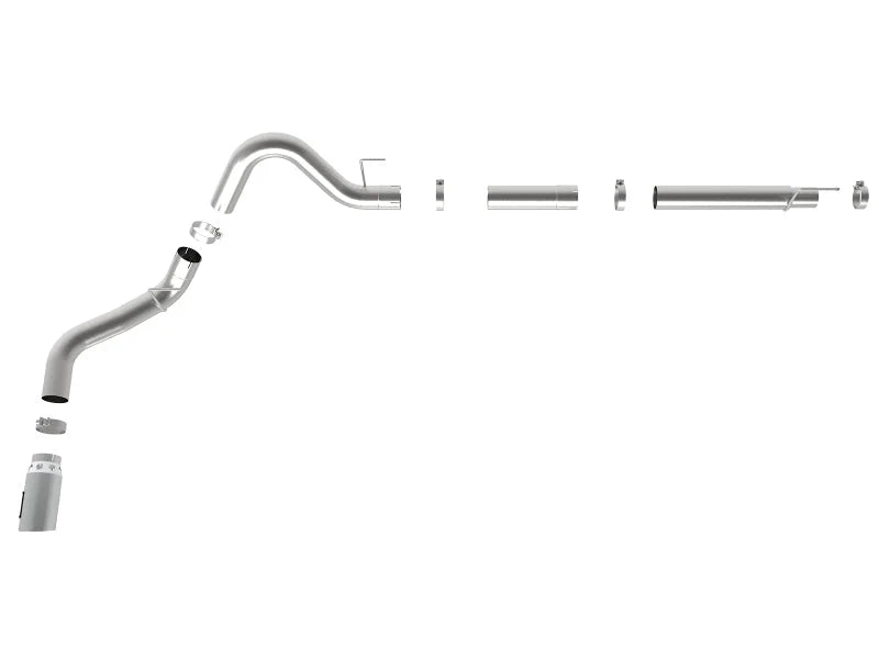 aFe Large Bore-HD 4in 409 SS DPF-Back Exh 18-19 Ford F-150 V6-3.0L (td) w/ Polished Tip - Additional View 5